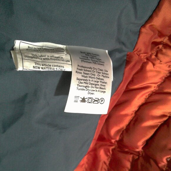 Eddie Bauer Preppy Classic Premium Goose Down Micro Therm Hooded Navy Jacket M - Picture 12 of 13